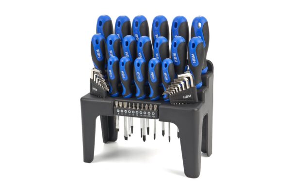 HBM Profi 44 Delige Soft Grip Schroevendraaierset, Inbussleutelset en Bitset
