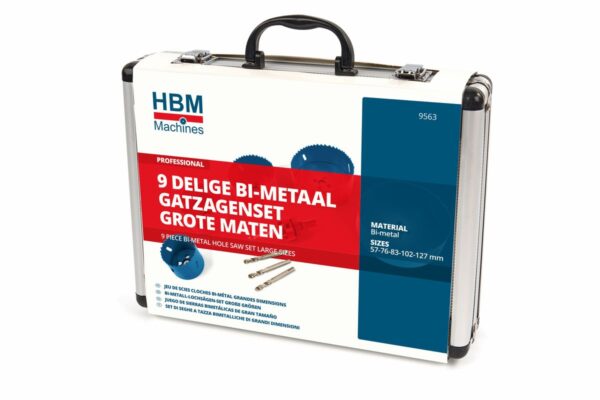 HBM 9 Delige Bi-Metaal Gatzagenset Grote Maten - Afbeelding 5
