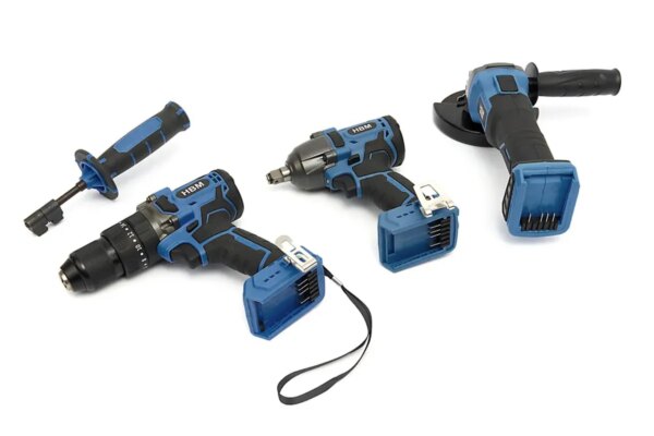HBM accu combiset, haakse slijper, slagmoersleutel, boormachine 20 Volt - Afbeelding 3