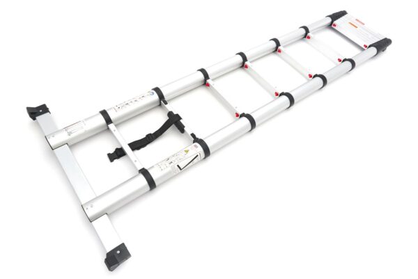 HBM Professionele Telescoopladder – Aluminium – Max. Werkhoogte 3.80 m - Afbeelding 3