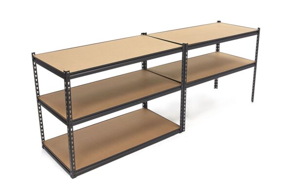 HBM 2 Delige Professionele Extra Brede Legbordstelling / Garagestelling 5 x 60 Kg - Afbeelding 5