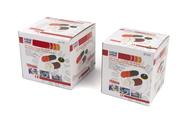 HBM 12 Delige Polijstset en Schuurset met M14 en 6 mm Opname - Afbeelding 4