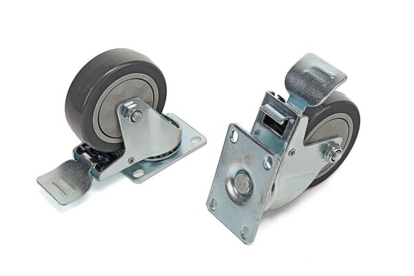 HBM Profi 100 mm Zwenkwiel met Voetplaat en Rem 4 stuks - Bild 2