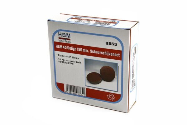 HBM 40 Delige 150 mm Zelf klevende Schuurschijvenset