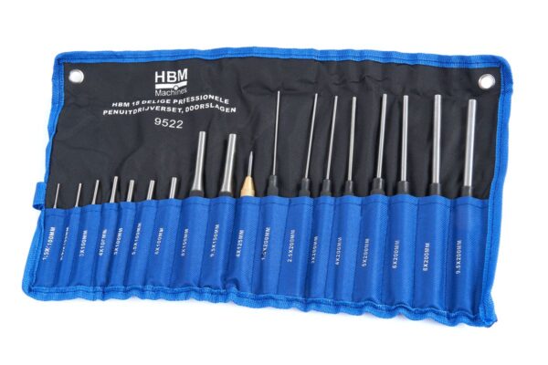 HBM 18 Delige Professionele Penuitdrijverset, Doorslagen - Image 2