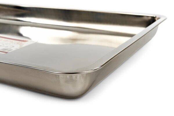 HBM RVS Olie Lekplaat, Lekbak, Olie Opvangschaal 600 x 400 x 48 mm. - Afbeelding 2