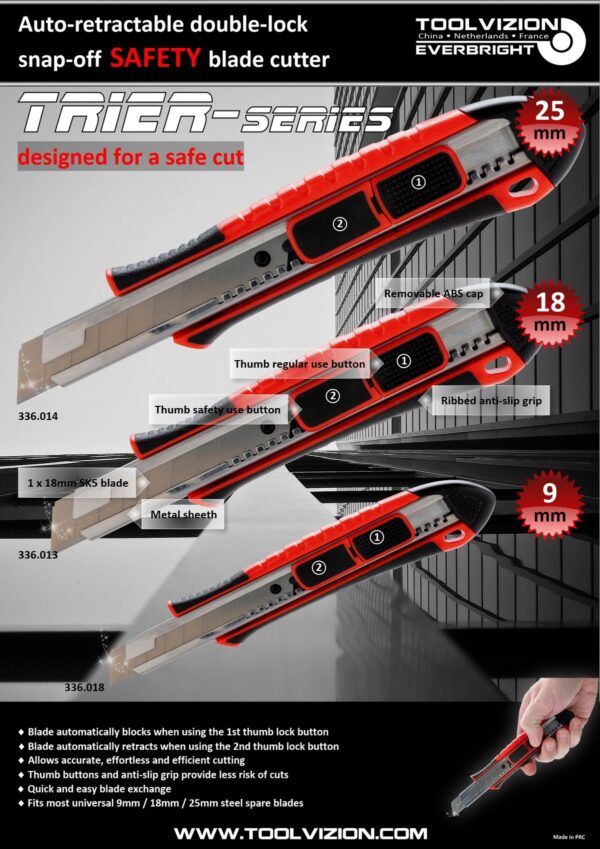 Toolpack Professioneel 2 Weg 18 mm Afbreekmes - Afbeelding 5
