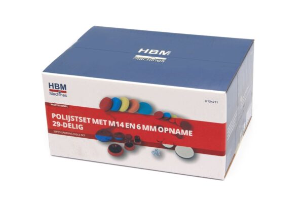 HBM polijstset met M14 en 6 mm opname 29-delig - Afbeelding 6