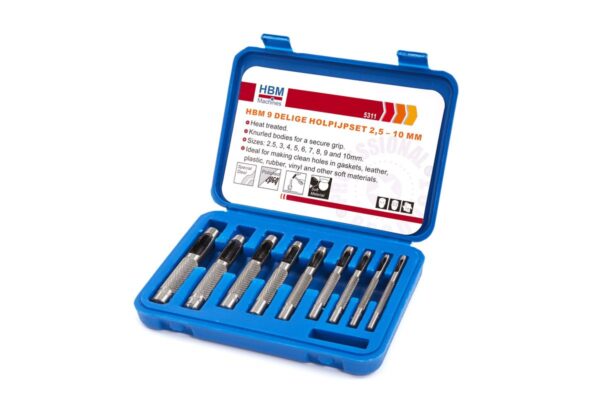 HBM 9 Delige Holpijpset 2,5 – 10 mm