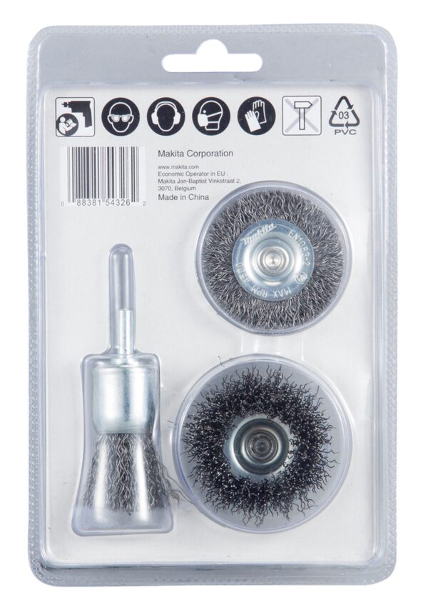 Makita borstelset 3-delig D-66070