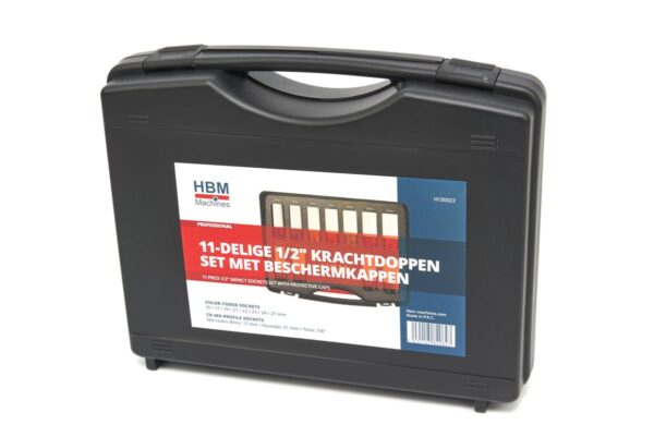 HBM 11 Delige Professsionele 1/2" Lange Krachtdoppenset met Beschermkappen - Image 6