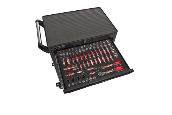 HBM Deluxe Gevulde Gereedschapswagen - 283 Delig, zwart - Afbeelding 5