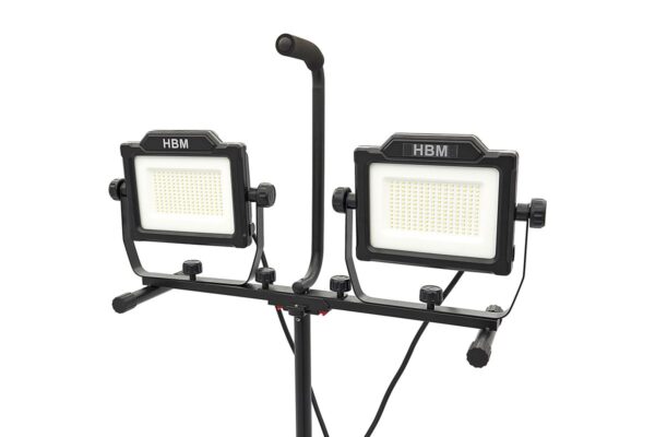 HBM Professionele Dubbele LED Bouwlamp 2 x 100 Watt – 2 x 10.000 Lumen Met Statief - Image 2