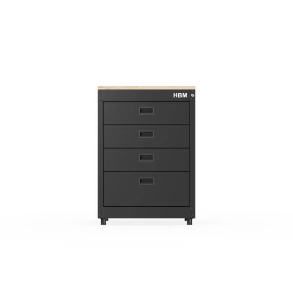 HBM ladenkast 71 cm, 4 laden, zwart - Afbeelding 2
