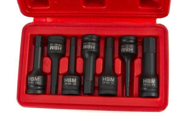 HBM Lange Inbus Krachtdoppenset met 3/8 inch Opname 7 Delig - Afbeelding 4