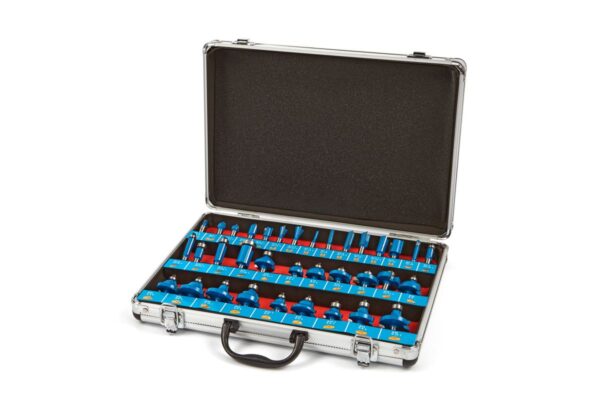 HBM 35-delige houtfrezenset â€“ 8mm schacht, hardmetaal, diverse profielen - Afbeelding 5