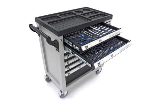 HBM Premium Gevulde Gereedschapswagen met deur - 245 Delig Inch (Engelse) Maten - Afbeelding 29