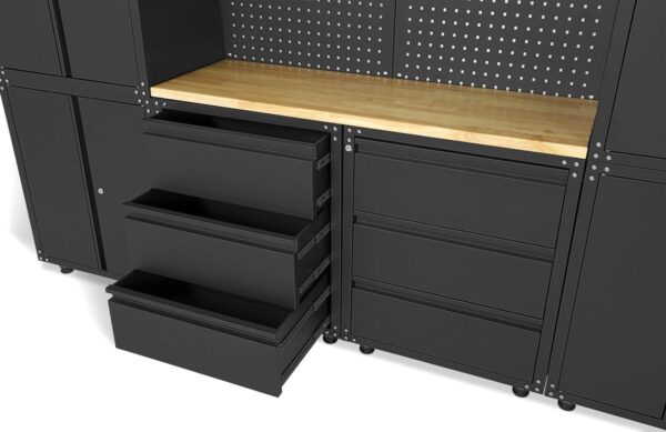 HBM premium werkplaatssysteem, 11-delig, matzwart - Bild 8