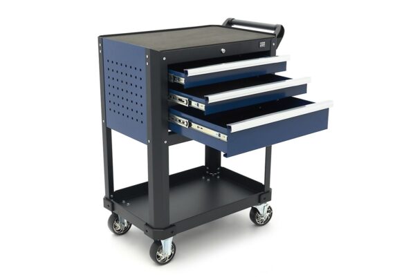 HBM Gereedschapswagen met 3 laden, blauw - Afbeelding 9