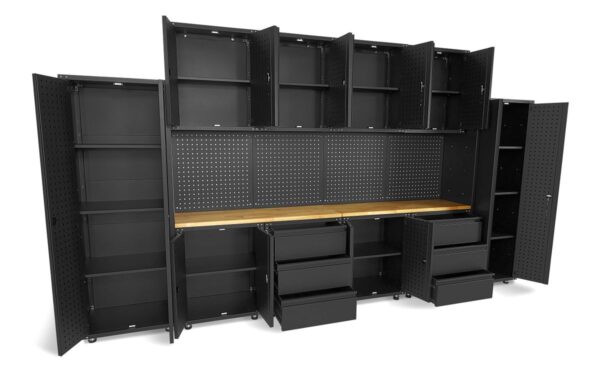HBM premium modulair werkplaatssysteem, 16-delig, matzwart - Image 9