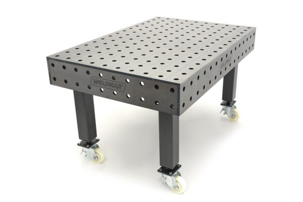 Weldkar lastafel Ø28 1000 x 1000 x 15 mm, verrijdbaar - Afbeelding 2