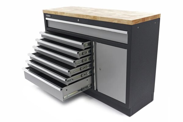 HBM 7 Laden 132 Cm. Professionele Gereedschapskast, Werkbank Met Deur voor Werkplaatsinrichting - Image 8