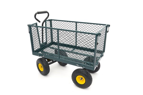 HBM 100 Kg Trekkar, Bolderwagen, Tuinkar Met 86 x 46 x 38 cm Laadbak Inclusief Canvas Zak - Image 5