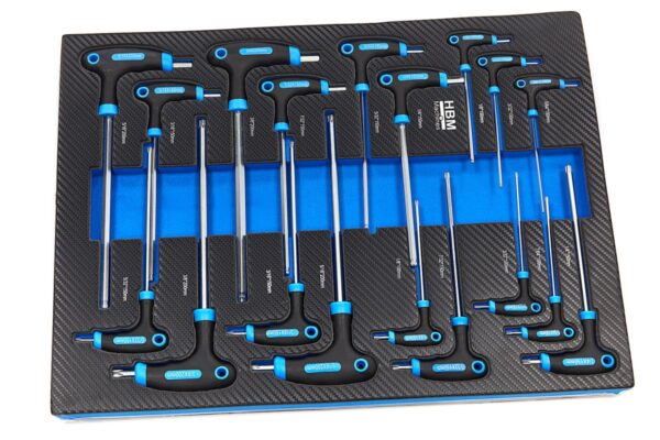 HBM Premium Gevulde Gereedschapswagen met deur - 245 Delig Inch (Engelse) Maten - Afbeelding 24