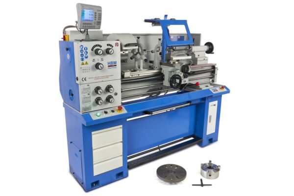 HBM 360 x 1000 Industriële Compleet Metaaldraaibank met Grote Doorlaat Met 3 Assig LCD Digitaal Uitleessysteem- 230 Volt - Afbeelding 2