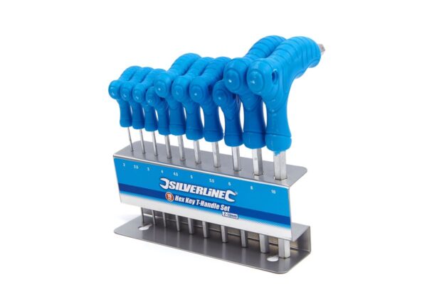 Silverline 10 Delige T-Grepen Inbussleutel Set