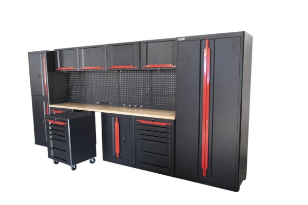 HBM expert modulair werkplaatssysteem, 17-delig, zwart rood - Afbeelding 14