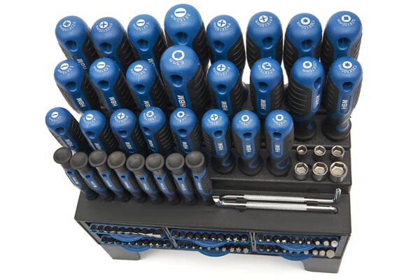 HBM soft grip schroevendraaier-, dopsleutel-, bitset 100-delig - Afbeelding 4