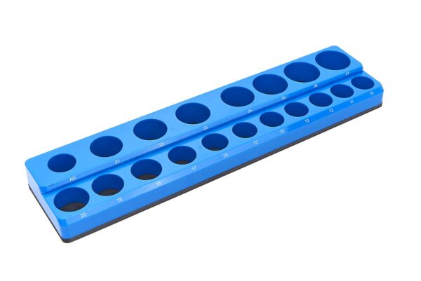 HBM magnetische doppenhouder voor 19 stuks 1/2 inch metrisch, blauw - Afbeelding 2