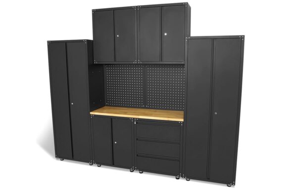 HBM premium werkplaatssysteem, 9-delig, matzwart, model 2