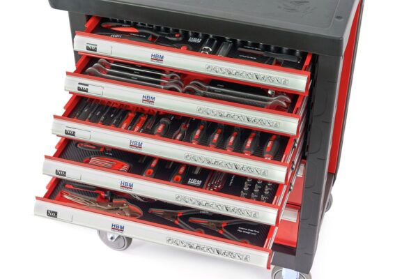 HBM Premium Gevulde gereedschapswagen - 196 Delig - Afbeelding 4