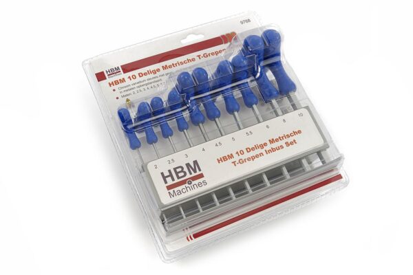 HBM 10 Delige Metrische T-Grepen Inbus Set - Afbeelding 4