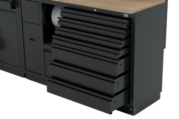 HBM modulair werkplaatssysteem 10-delig, zwart - Afbeelding 6