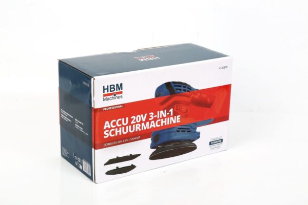 HBM 3-in 1 multifunctionele accu schuurmachine 20 Volt - Afbeelding 13