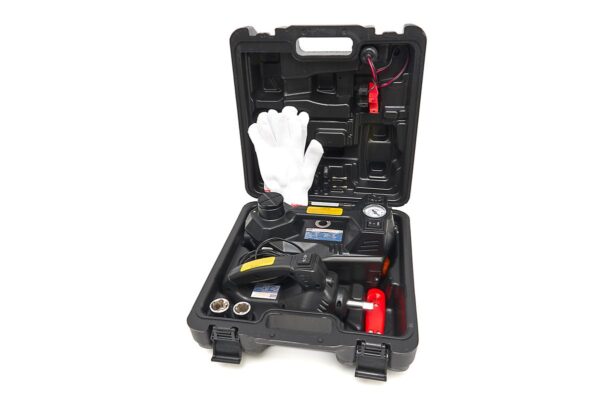 HBM Electrische 12 Volt 1,5 Ton Autokrik Met LED Verlichting Inclusief Slagmoersleutel 12 Volt in Hand - Image 21
