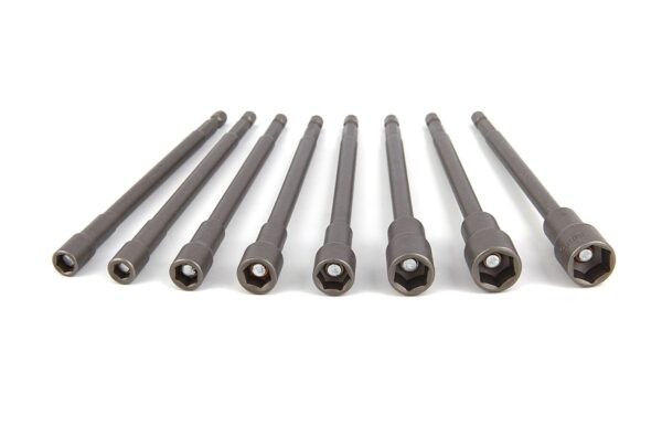 HBM 8 Delige Extra Lange 150 mm. Magnetische Dopsleutelset met HEX opname - Afbeelding 3