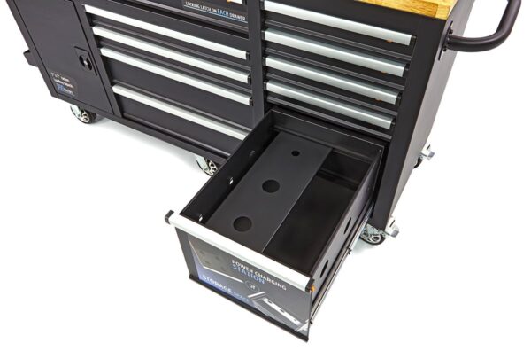 HBM 158 cm 10 Laden Werkbank met Deur en Achterwand - ZWART - Afbeelding 6