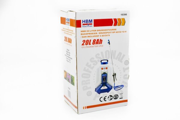 HBM 20 Liter Drukgestuurde Rugsproeier / Drukspuit op Accu 12-V / 8Ah inclusief 2 Accu's - Image 10