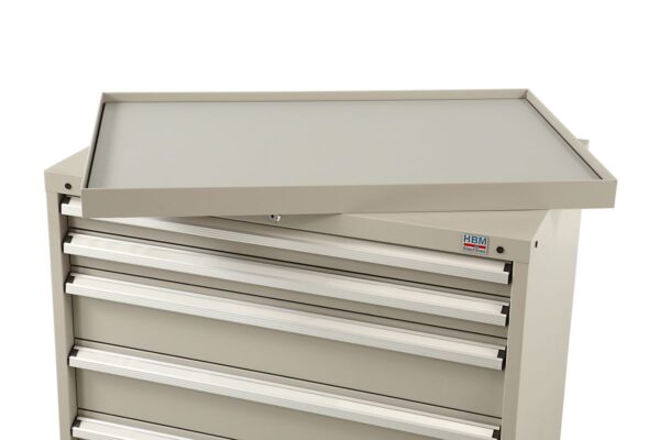 HBM gereedschapskast met bakjes en tussenschotten, 8 laden, 88 x 58 x 105 cm beige - Afbeelding 7