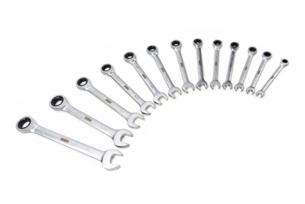 HBM 13 Delige Ring, Ratel, Steeksleutelset INCH in Carobn Foam inlay voor Gereedschapswagen - Afbeelding 10
