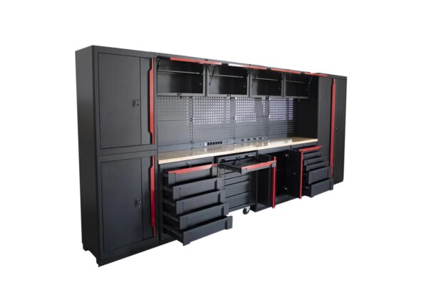 HBM expert modulair werkplaatssysteem, 17-delig, zwart rood - Afbeelding 5