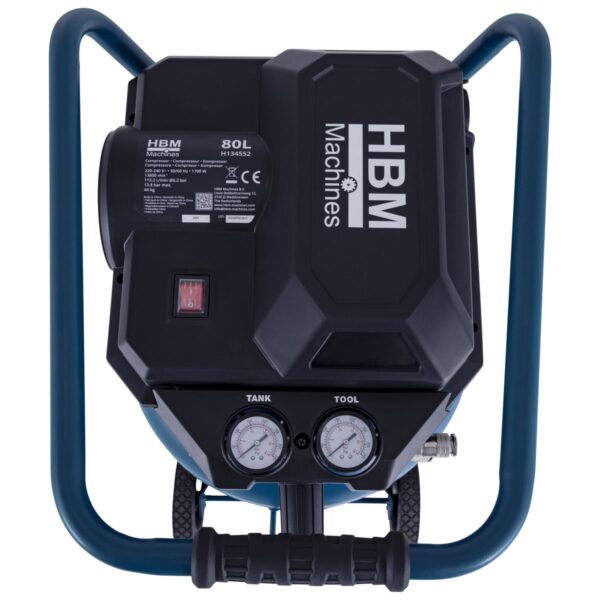 HBM verticale compressor 80 liter, olieloos - Afbeelding 5