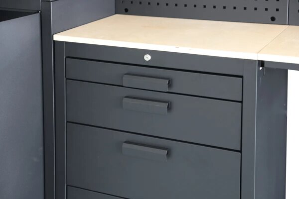 HBM premium werkplaatssysteem, 8-delig, mat zwart - Image 7