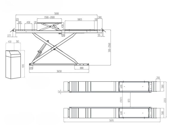 Weber schaarhefbrug voor uitlijning, expert serie DSH-5000 - Bild 6