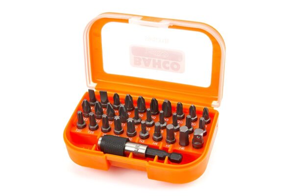Bahco bitset voor gleuf, Phillips, Pozidriv, TORX 31-delig