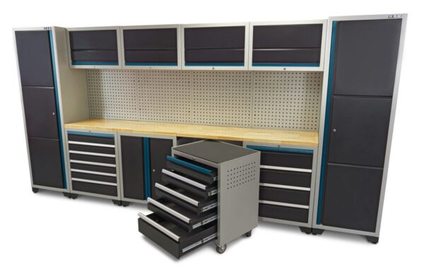 HBM professional deluxe modulair werkplaatssysteem, 16-delig, zwart blauw - Bild 2